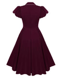 Formal V-Neck Short Sleeve Vintage Prom
