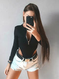 Explosion Women's Long-Sleeved Sleeves-In-Joining Zip-Up Hottie Top