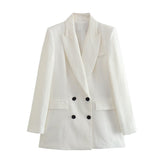New Women's Casual Suit Vest Fashion Suit Buckle Straight Trousers Double