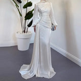 2025 New Fashion Pure Color Round-Neck Casual Knitted Wide Leg Trousers Two
