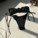 2024 New Solid Color Light Flower Braided Swimsuit