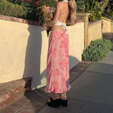 Pink Floral Maxi Skirt-Outfit