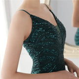 Shining Sequins V Neck Strapless Slim Formal Cocktail Party