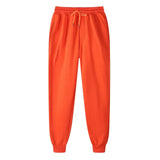 New Solid Color Casual Pants Men Brand Men's Fashion Drawstring Full Length Pants Slim Harajuku Style Pencil Pants