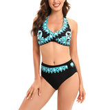 Split Sexy Swimsuit Print