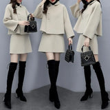 Autumn And Winter New Wool Coat Women's Temperament Small Fragrant Dress Short Dress Thin Casual Two