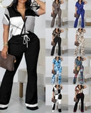 Independent Station New Spring / Summer 2023 Fashion Printed Zipper Jacket 2-Piece Set-Outfit