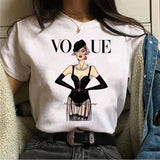 Harajuku Female Tshirt Gothic Flame Heart Print Short Sleeve Tops & Tees Fashion Casual T Shirt Women Clothing T-shirts
