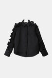 Zipper Detail Curved Hem