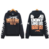 High Street Ins Minority Retro Print Letters Loose Hooded Sweaters For Men And Women In Autumn And Winter-Outfit
