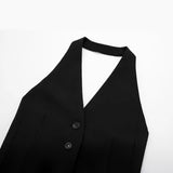 New Summer Dress Bare Back Collar Vest 7926446 800-Outfit
