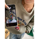 Vintage Billiards Print Downtown Sweater-Outfit