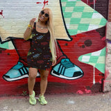 Letter Print Sleeveless Dress Tank