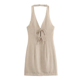 Summer New Women's Decoration Bare Back Hanging Neck Sling