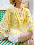 Summer Women's Holiday Style French Embroidery Shirt Seaside Holiday Shirt Shenzhen South Oil Shirt Women's Summer