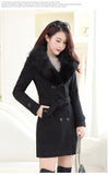 Autumn And Winter Large-Size Hairy Women's Coat Double Buckle Ebay Big Coat