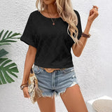 Wisht-Shirt Casual Women's Round-Neck Short-Sleeved