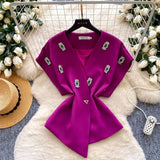 2025 Court Wind V Tie Belt Belt Belt Belt Lantern Sleeve Print Thin Long