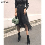 Korean Women Dress Chic Black Temperament Formal Vintage Casual Belt Slim Midi Party Club Prom Robe Femme Mujer