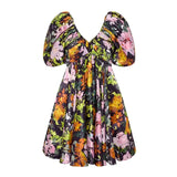 Summer Plus-Size Dress Stylish Sweet Fresh Style High-End Bubble Sleeve Design Relaxed Women's