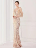 Sequin Strap Mermaid Long Evening