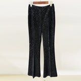 Fashion New Gold Velvet Sleek Double Buckle Blazer Jacket Repair Micro-Tlip Trousers