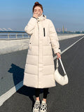 2022 Long Hooded Jacket Woman Parkas Winter Thick Warm Snow Coat Oversized Fashion Loose Puffer Female Windproof