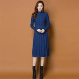 Autumn Dress 2021 New Female Twist Knitted Sweater Skirt Over The Knee Bottom Skirt Autumn And Winter Popular Long