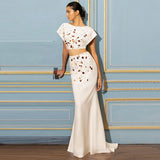New Star Fashion Heavy Industry Shell Nails Set With Short Top Fishtail Half Skirt