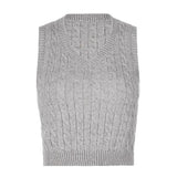 SUCHCUTE girl Sweater Vest women jumper V Neck pullover Knitted Vests Women Preppy Style Crop Top Autumn 2020 solid