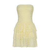 Romantic Sexy Lace Shoulder Corset Dress Niche Design Thin Cash Short Cake