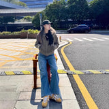 Plus Plus Thickened Narrow Version Of Straight Jeans Women 2025 Autumn And Winter High Waist Thin Loose Long