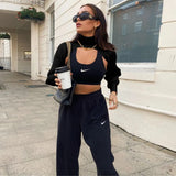 Autumn Turtleneck Sweater Shrugs For Women Knit Long-sleeve Tops Pullover 2021 ZA New Casual Crop Top Knitwear