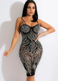 Party Sexy Crystal Strap Long Bodycon
