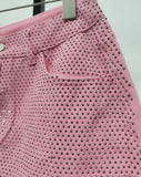 Women Denim Skirt Full Diamond Slim High Waist Black A-line Wrap Hip Luxury Mini Skirts 2024 Summer New Fashion 29L1188-Outfit