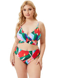 Printed Casual Strap High Waist Regular Plus Size Two Piece Skirt