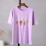 Gothic Printed Women T Shirt 100% Cotton Short Sleeve Cartoon Graphic Female Soft Top Jumper Female Cusual