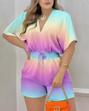 Summer New Women's Short-Sleeved V-Neck With