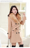 Autumn And Winter Large-Size Hairy Women's Coat Double Buckle Ebay Big Coat