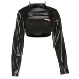 2025 Women's New Fashion Trend On The Street With A Chest Vest Outside The PU Leather