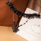 diamond thong ladies sexy lace full transparent hot hollow out sexy underwear M free take off low waist t pants