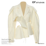 New Three-Color Splicing Colliding Color Loose Version Of The Supercool Casual Suit Jacket Female