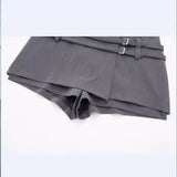 New Spring Style Buckle Decoration Solid Color Fashion Dress Pants 25553140-Outfit