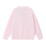 Autumn And Winter New Korean Version Sweet And Gentle Design Fake Scarf Style Imitation Wool Soft Sweater-Outfit