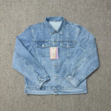 Devil Island Denim Suit High Street Western Denim Jacket Baggy Jeans Trend Card-Outfit