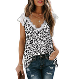 Print V Neck Tshirt Women Lace Up Short Sleeve Casual Loose Top 2022 New Fashion Summer Streetwear Female