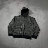 Double Hat Unique Design Hooded Hooded Jacket Autumn And Winter New Men's And Women's Same Loose Y2K