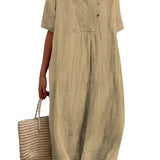 And Summer 2025 New Women's Clothing Hot Selling Explosive Casual Thin Dress Solid