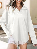 Collar Edgy Autumn And Winter Women's Neutral Style Street Trend Loose Collar Zipper Hat