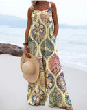 New Casual Fashion Print Strap Trousers Women's
